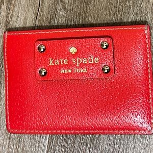 Kate Spade Red Wellesley Graham Card Wallet